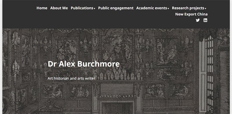 23. Dr Alex Burchmore - Great Personal Academic Website Examples