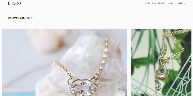 23. E.S.CO - Best Jewelry Website Design Examples