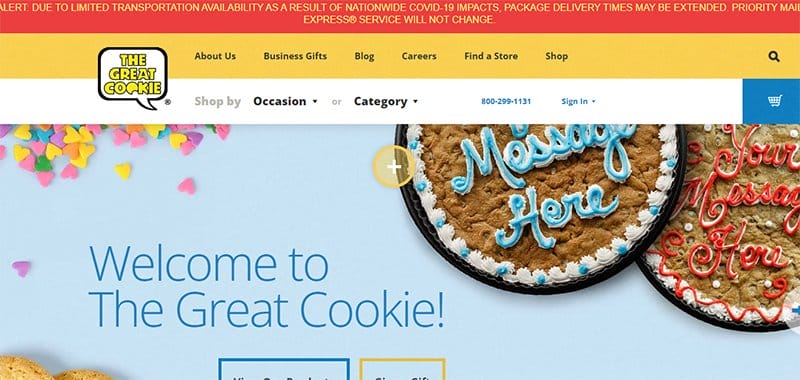 23. The Great Cookie - Stunning Yellow Websites With Color Schemes Example