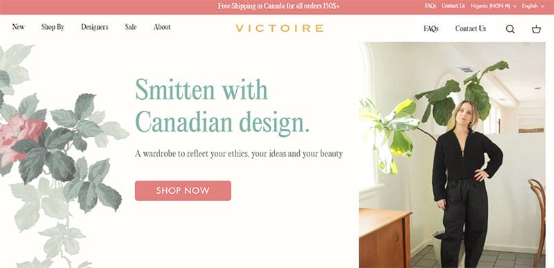 23. Victoire Boutique - Best Clean Website Design Examples
