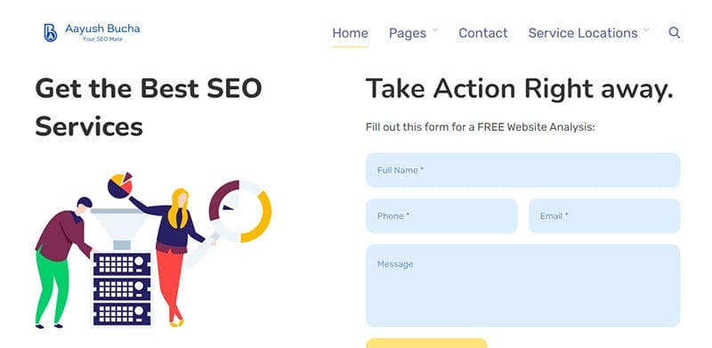 24. Aayush Bucha - Best Clean Website Design Examples