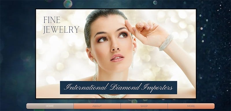 24. International Diamond Importers - Best Jewelry Website Design Examples