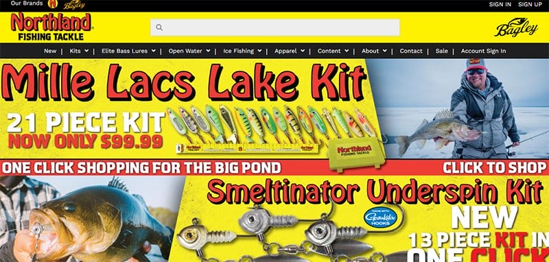 24. Northland Fishing Tackle - Best Fishing Websites Design Examples