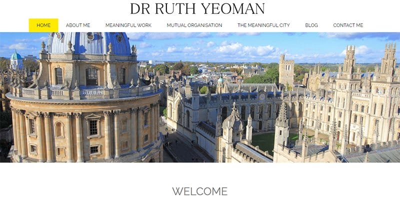 25. Dr. Ruth Yeoman - Great Personal Academic Website Examples