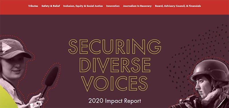 26. 2020 Impact Report IWMF - Best Microsite Examples