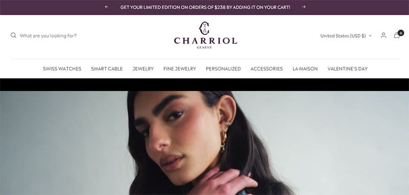 26. Charriol - Best Jewelry Website Design Examples