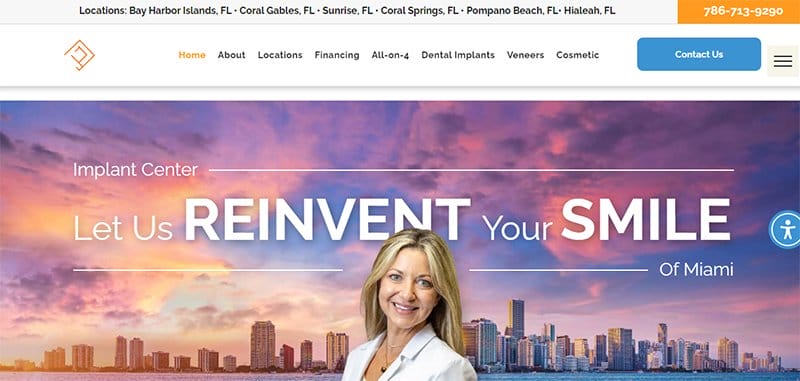 26. Implant Center of Miami - Best Sleek Website Design Examples
