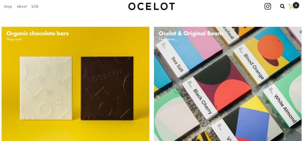 26. Ocelot Chocolate - Stunning Yellow Websites With Color Schemes Example