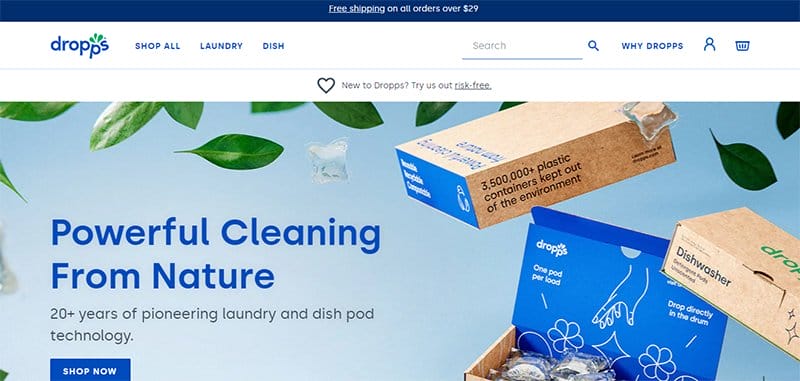 27. Dropps - Best Sleek Website Design Examples