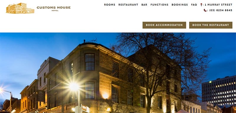 3. Customs House Hotel - Best Luxury Websites For Design Inspiration Example