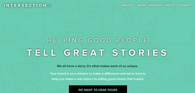 3. INTERSECTION - Best Clean Website Design Examples