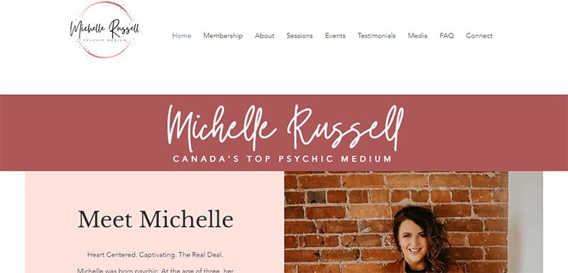 3. Michelle Russell - Best Spirituality Website Examples