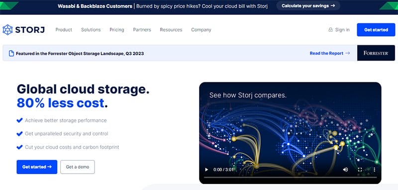 3. STORJ - Best Web3 Websites & Design Examples