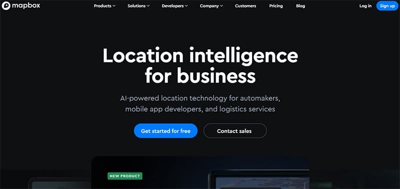 31. Mapbox - Beautiful Examples of Gradient Websites Example