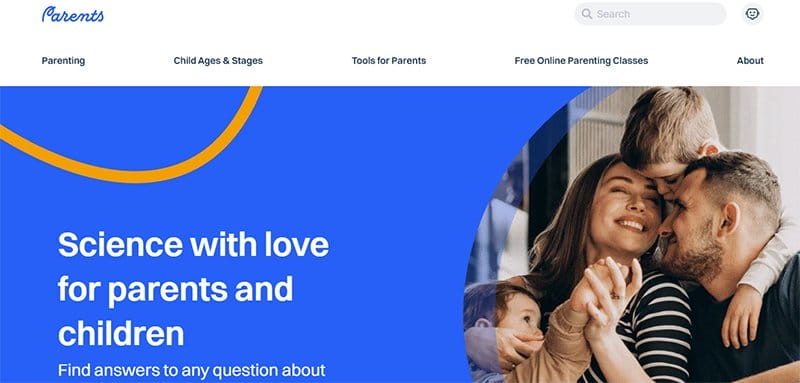 32. Parents - Best Sleek Website Design Examples