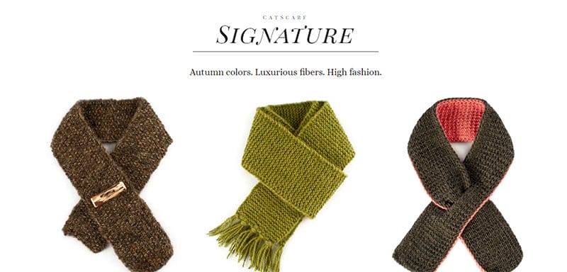 4. CatScarf - Best Clean Website Design Examples