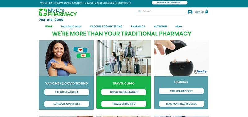 4. My Dr’s Pharmacy - Best Pharmacy Website Design Examples