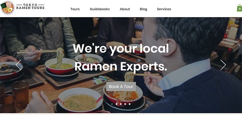 4. Tokyo Ramen Tours - Best Japanese Web Design Examples