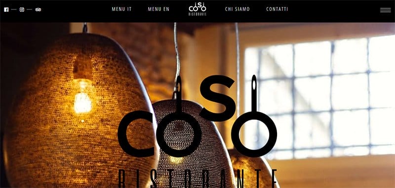 5. COSCO Ristorante - Best Black and Gold Website Designs for Inspiration Example