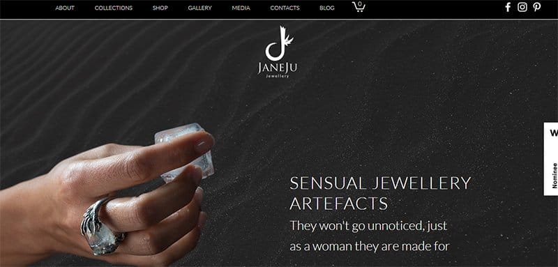5. Jane Ju Jewellery - Best Luxury Websites For Design Inspiration Example
