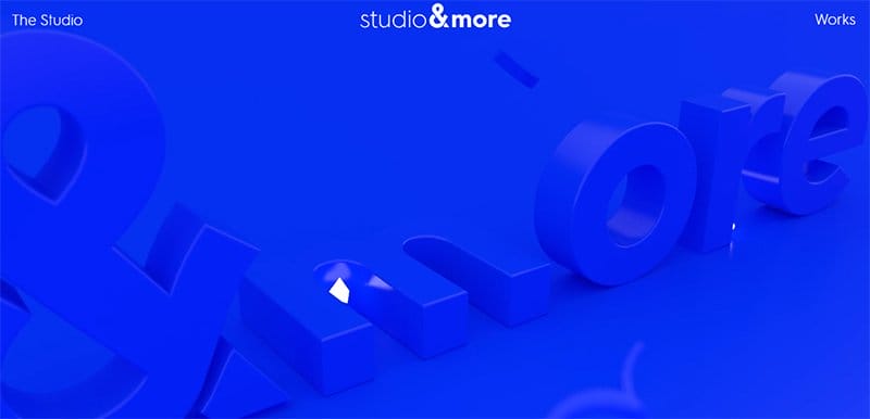 5. Studio&more - Best Blue Websites Example
