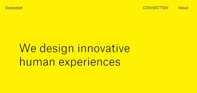6. Dotdotdot - Stunning Yellow Websites With Color Schemes Example