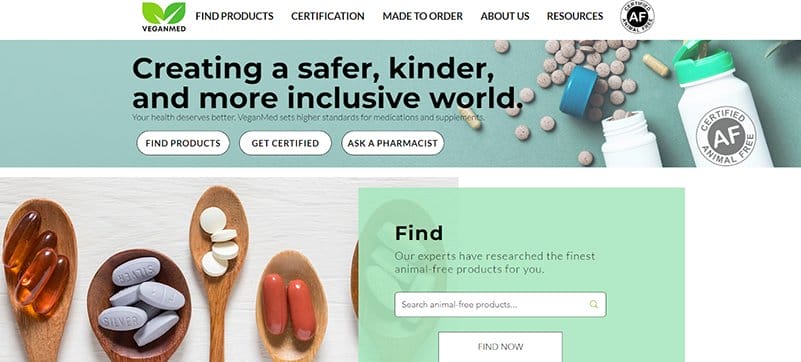 6. VeganMed - Best Pharmacy Website Design Examples