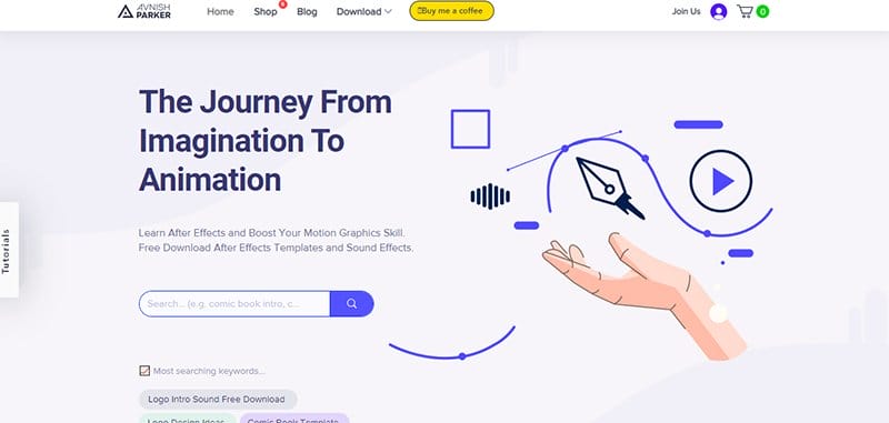7. Avnish Parker - Best Blue Websites Example