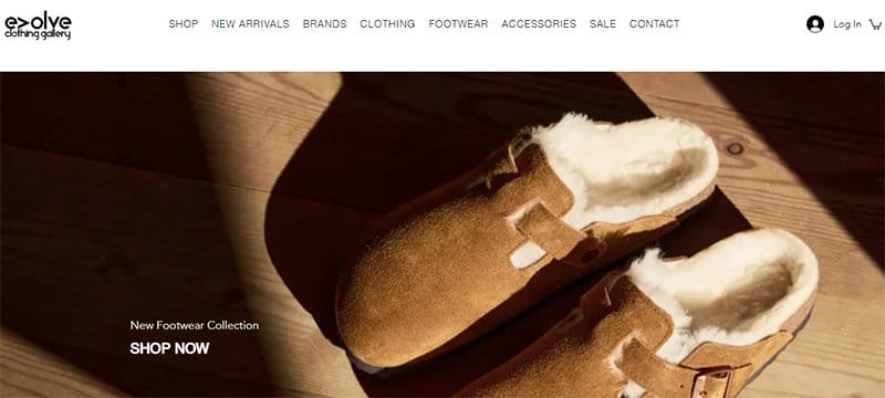 8. Evolve Clothing Gallery - Best Black and White Website Design Inspiration Example
