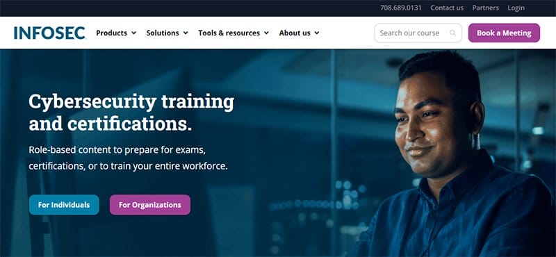 8. Infosec - Best Security Website Design Examples