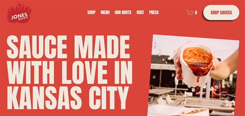 8. Jones Bar-B-Q - Best Sleek Website Design Examples