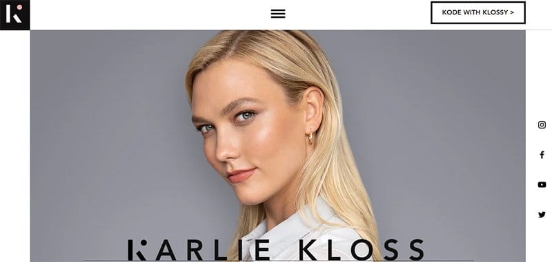 8. Karlie Kloss - Best Clean Website Design Examples