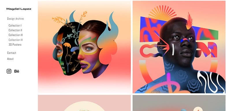 8. Magdiel Lopez - Beautiful Examples of Gradient Websites Example