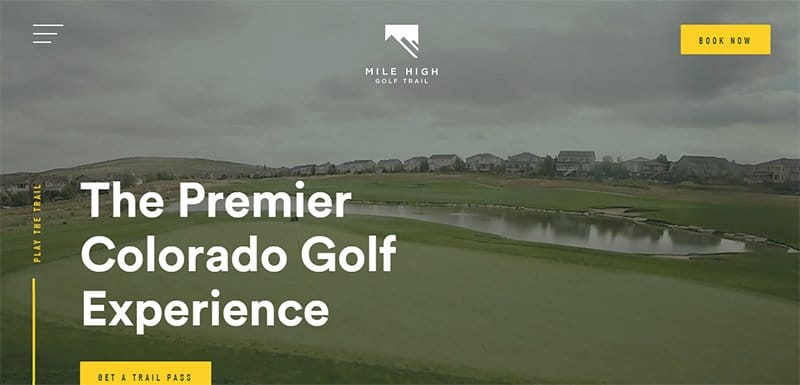 8. Mile High Golf Trail - Great Club Website Examples For Design Inspiration