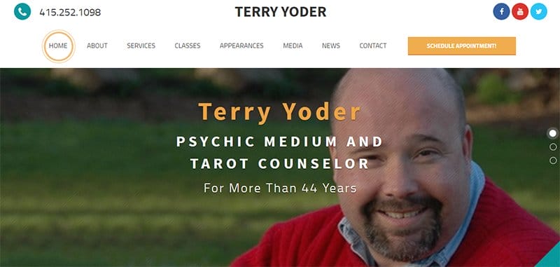 8. Terry Yoder - Best Spirituality Website Examples