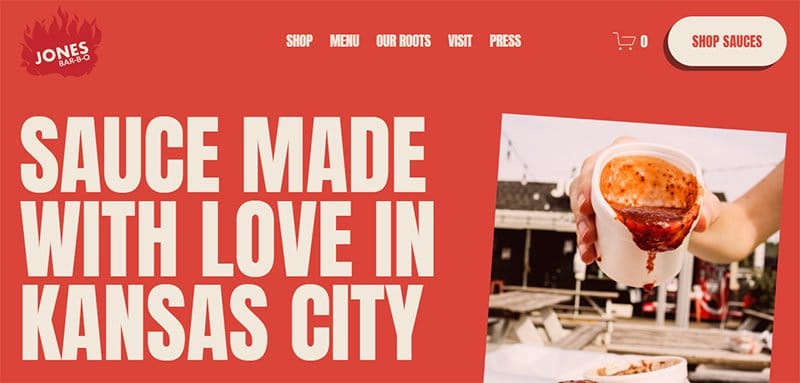9. Jones Bar-B-Q - Best Clean Website Design Examples