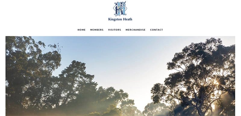 9. Kingston Heath Golf Club - Great Club Website Examples For Design Inspiration