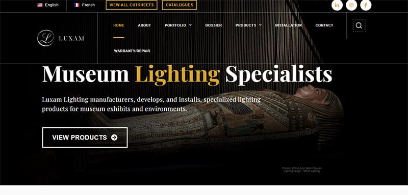 9. Luxam - Best Museum Websites for Design Inspiration Example