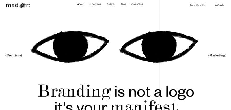 9. Mad Art Agency - Real Multilingual Website Examples