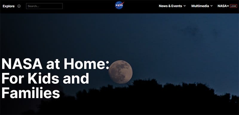 9. NASA at Home - Best Microsite Examples