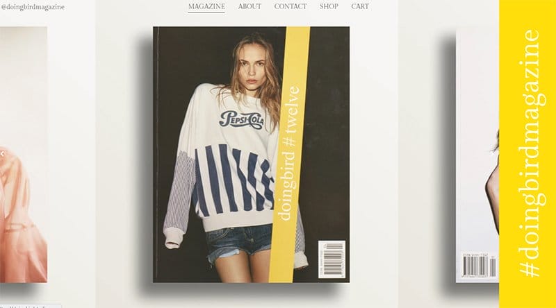 9. #doingbirdmagazine - Best Black and Gold Website Designs for Inspiration Example