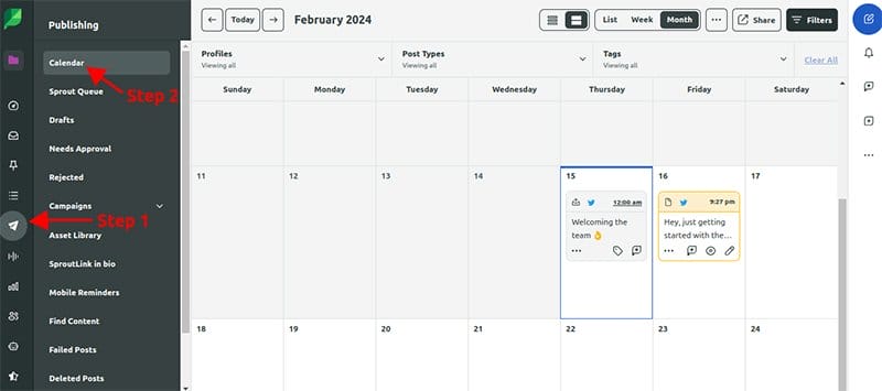 Sprout Social - Social Media Calendar