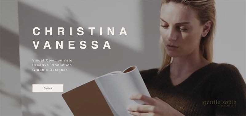 1. Christiana Vanessa - Best Wix Portfolio Examples