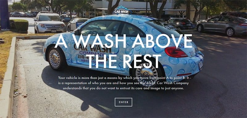 1. The Carwash Company - Best Car Wash Websites Example