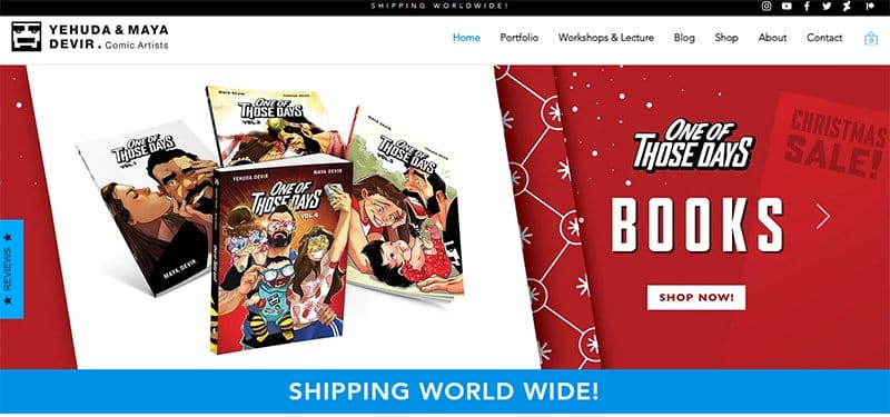 1. Yehuda & Maya Devir - Examples Of Cartoonist Websites & Portfolios
