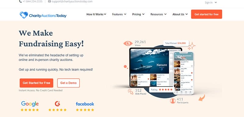 10. CharityAuctionsToday - Great Auction Websites Example