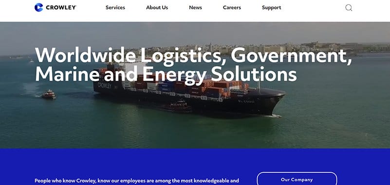 10. Crowley - Great Marine Website Examples