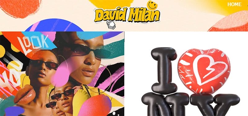 10. David Milan - Best Abstract Website Design Examples