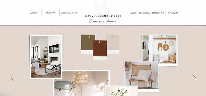 10. Naturellement Cosy - Gray Websites with Neutral Color Schemes Example
