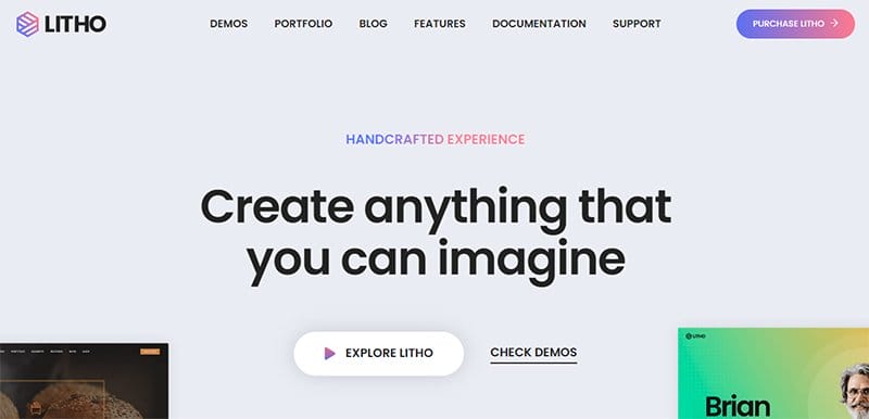 11. Litho - Gray Websites with Neutral Color Schemes Example